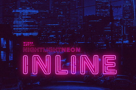 Retro Neon Font - Inline Style preview 8