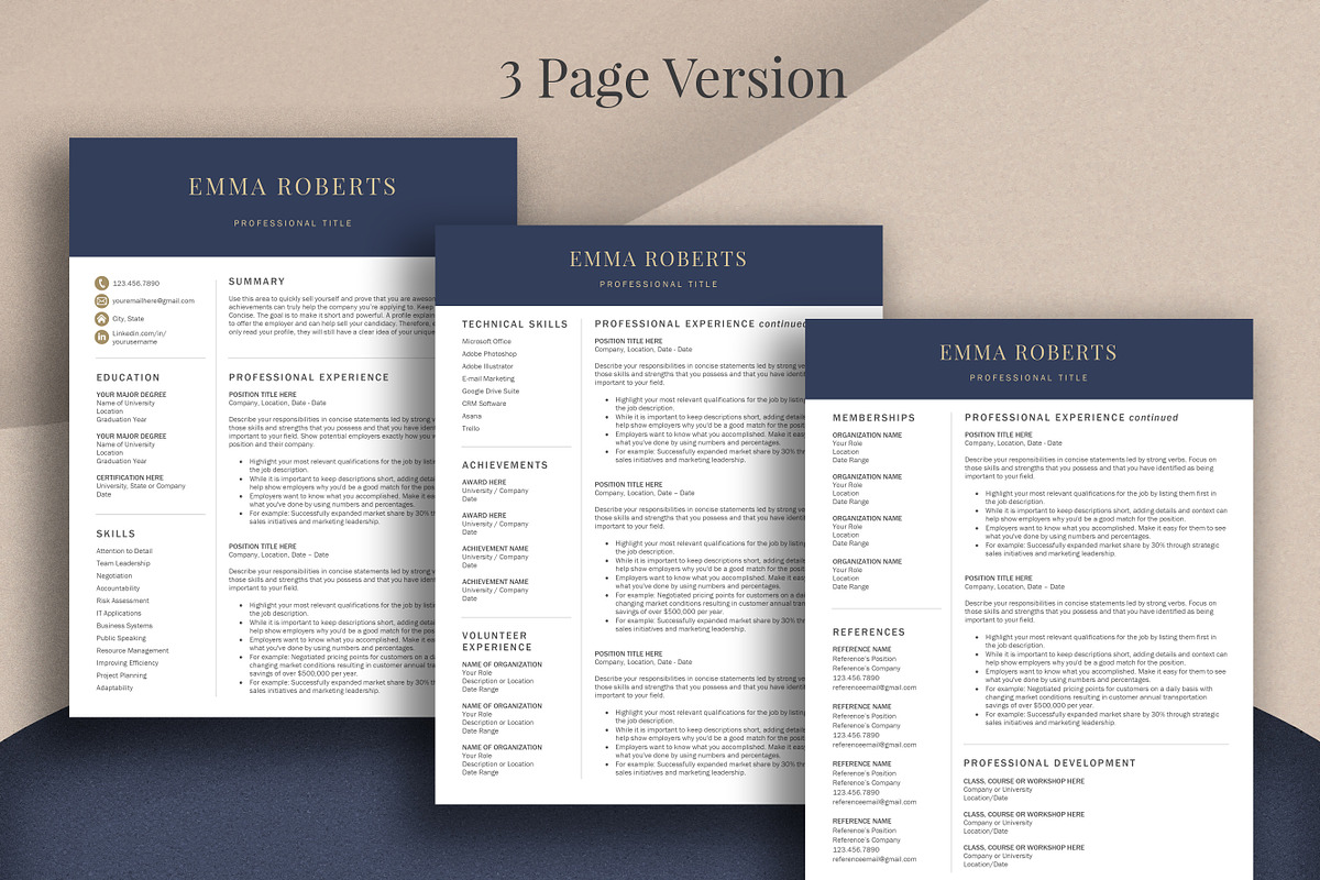 Executive Resume Cv Template, a Resume Template by Klamp Studio (Photo 4 of 10)