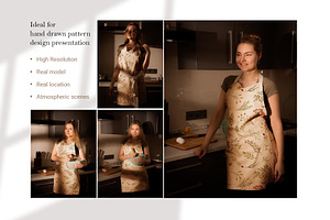 Women's Apron Mockup Set Freebie