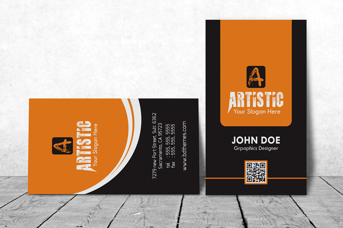 Artistic Visiting Card, a Business Card Template by BdThemes