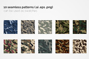 USA Camouflage Seamless Patterns, a Pattern Graphic by 3Y_Design (Thumbnail 2 of 6)