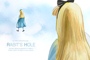 Watercolor Rabit's Hole Clipart Set, a Person Illustration by ArtCreationsDesign (Thumbnail 4 of 14)