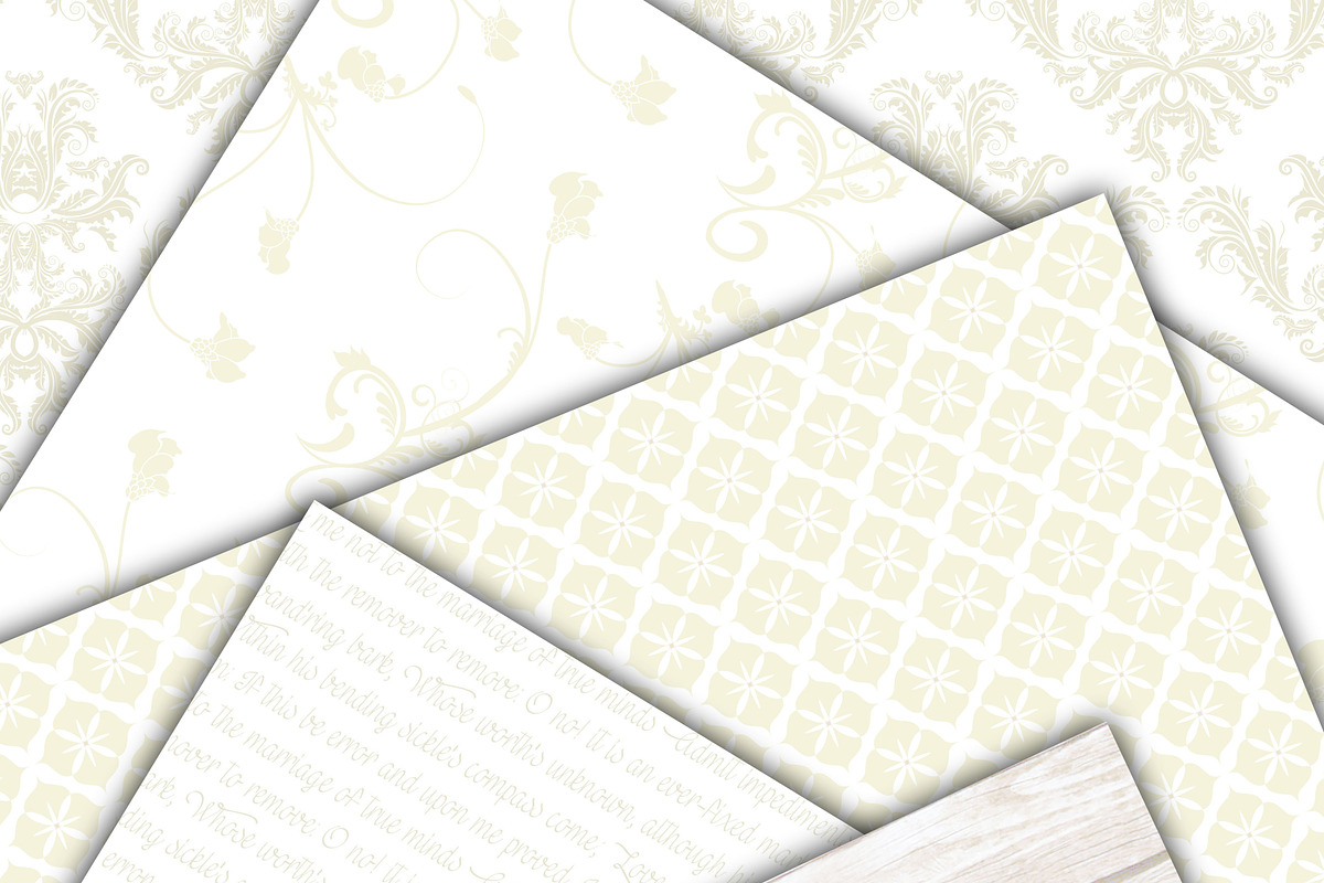 White Wedding Digital Paper Pack, a Background Graphic by Foxy Digital Paper (Photo 2 of 2)
