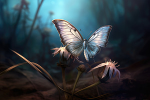 A Beautiful Photo Of A Lovely Butterfly Perched On A Flower, An Idyllic And Stu