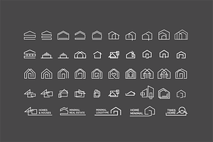 Minimalist House Logo Icons