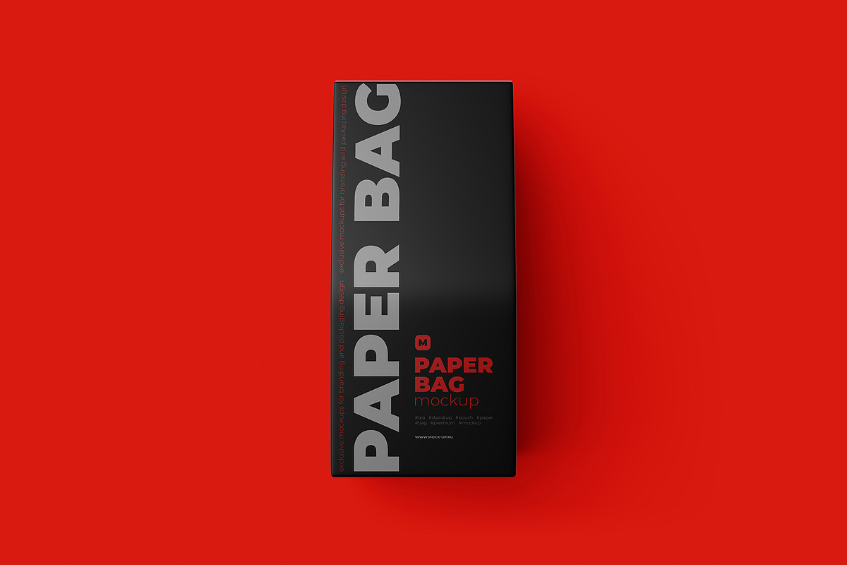 Paper Bag Mockup. Top view, a Packaging Mockup by easymock (Photo 10 of 11)