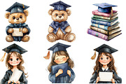 Cute Graduation Day Clipart, an Illustration by Designworld (Thumbnail 2 of 6)