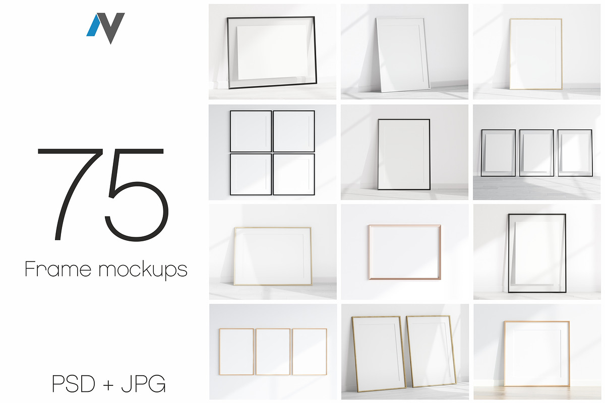 Minimalist Frame Mockup Bundle Set, a Print Template by VNmockup (Photo 1 of 16)