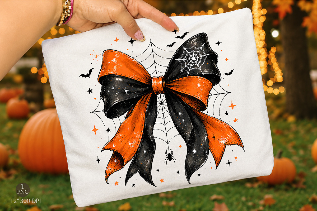 Halloween Coquette Bow PNG, a Seasonal Illustration by Libby Wishes (Photo 3 of 3)