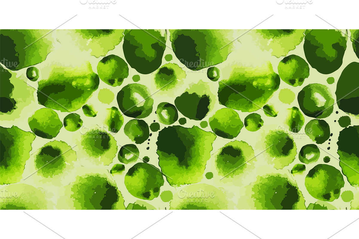 green watercolor background, an Illustration by Nenahliadava Design
