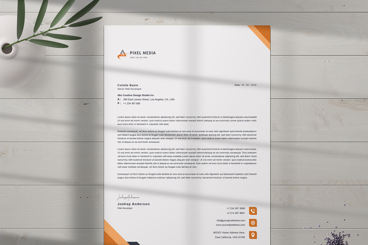 Letterhead, a Stationery Template by TelaTemplates (Photo 7 of 7)
