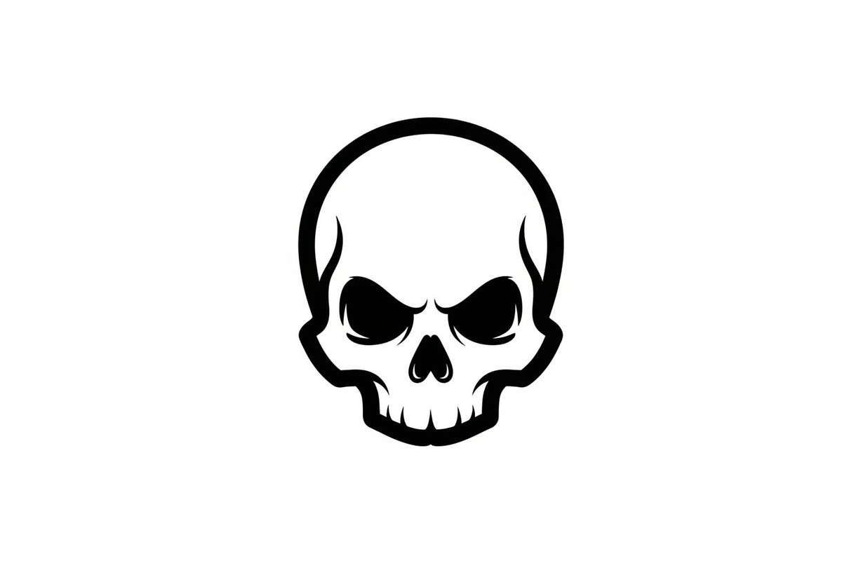 Skull & Crossbones Silhouette Vector, an Illustration by jahid234 (Photo 27 of 51)