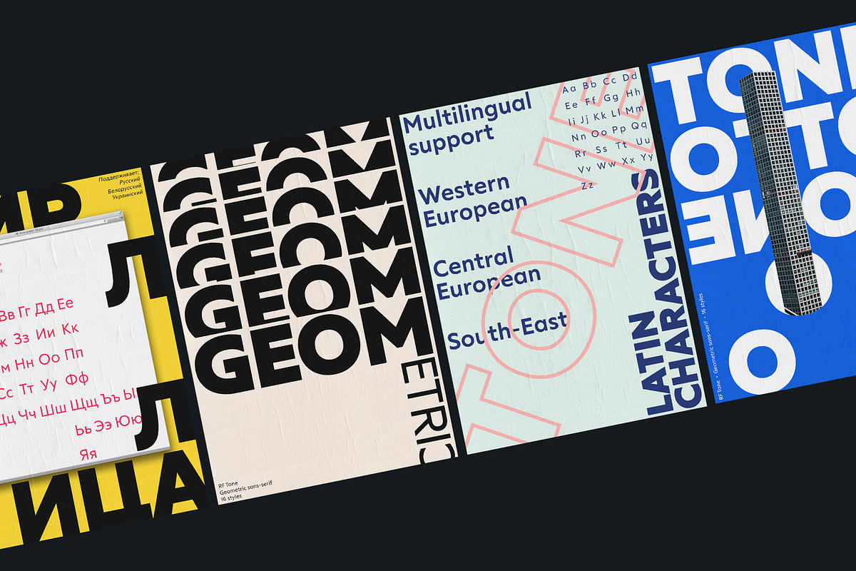 RF Tone – Full pack, a Sans Serif Font by Russian Fonts (Photo 11 of 12)