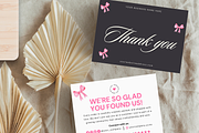 Luxury Coquette Thank You Card, a Card Template by Elegant_Studio44 (Thumbnail 3 of 5)
