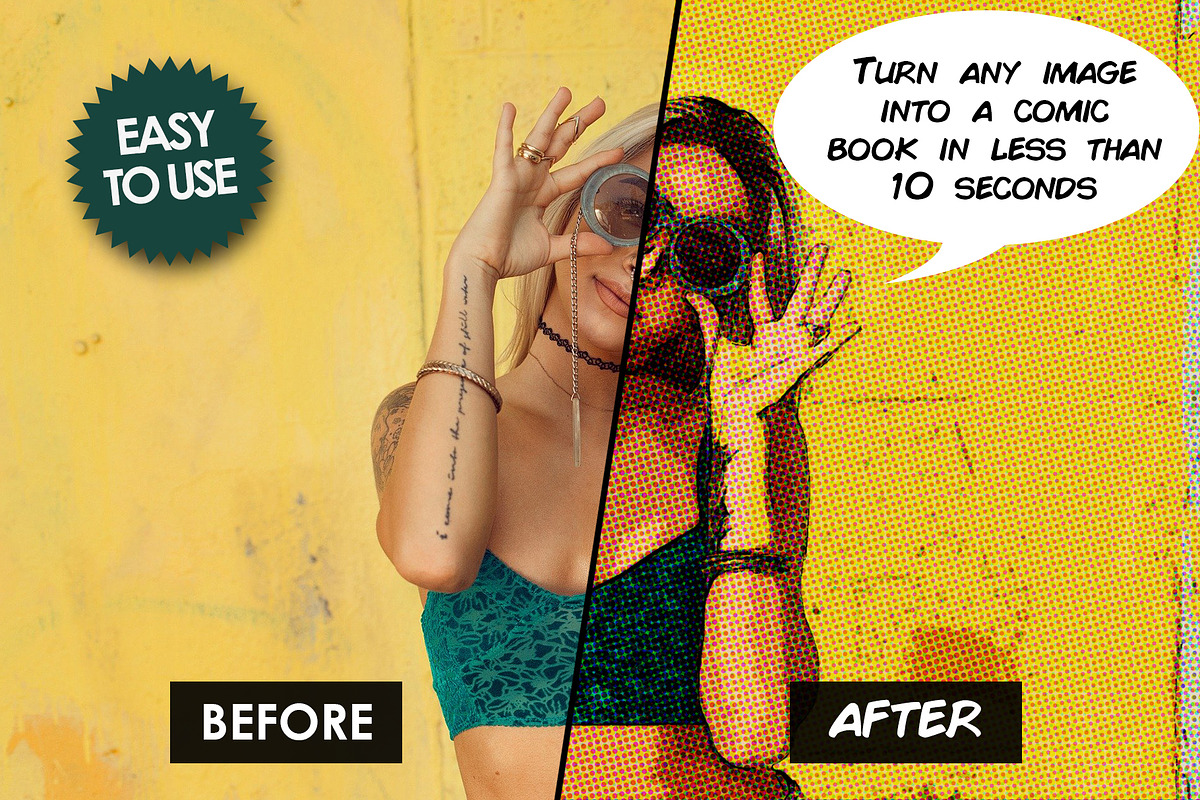 Comic Book Photoshop Action Kit, an Action Add-On by Dene Studios (Photo 3 of 14)