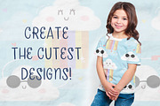 Over The Clouds - Font and Brushes, a Font by Andrea De Oliveira (Thumbnail 5 of 6)