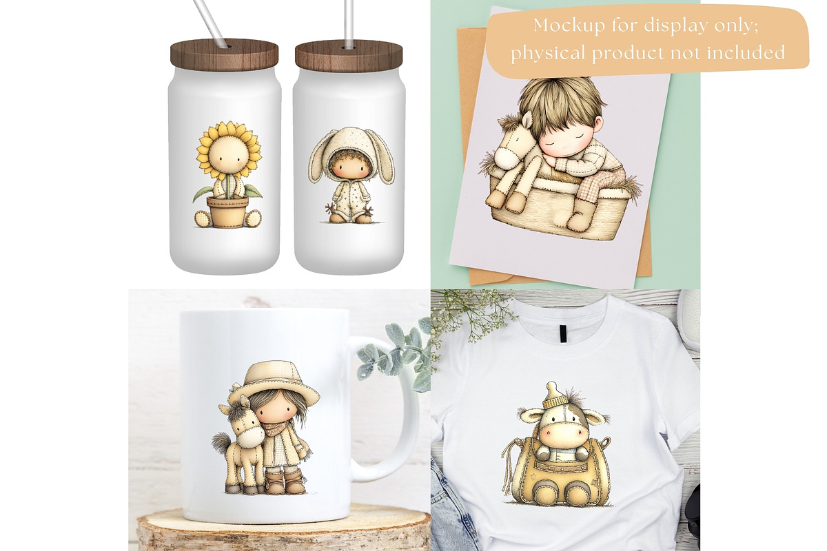 Cowgirl Baby Shower Clipart Set, a Decorative Illustration by Nicole Branger Art (Photo 15 of 23)