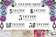 Digital Tattoo Shop Toolkit Bundle, a Blackletter Font by Aloha Bhava (Thumbnail 2 of 8)