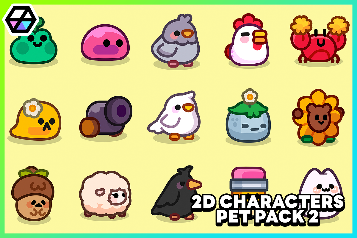 2D Characters - Pet Pack 2, an Animal Illustration by LAYERLAB (Photo 2 of 7)