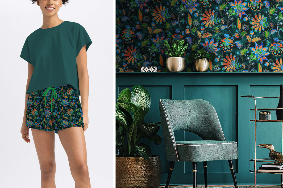 Bohemian Ethnic Teal Seamless, a Pattern Graphic by Gullenda (Photo 6 of 6)