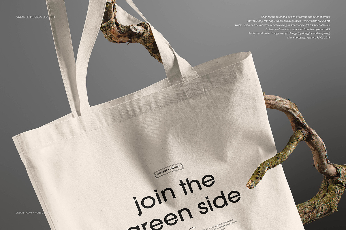Noissue Tote Bag Mockup Bundle, a Packaging Mockup by creatsy5 (Photo 50 of 67)