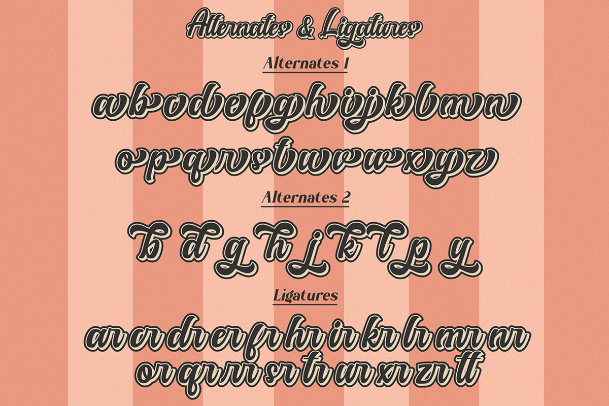 Degdegan Bold Script Retro, a Script Font by Haksen (Photo 11 of 11)