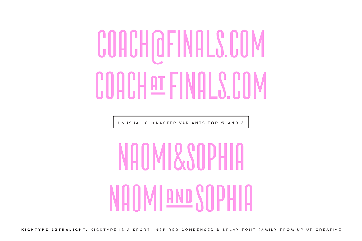 Kicktype Sport-Inspired Font Family, a Sans Serif Font by Up Up Creative (Photo 9 of 15)