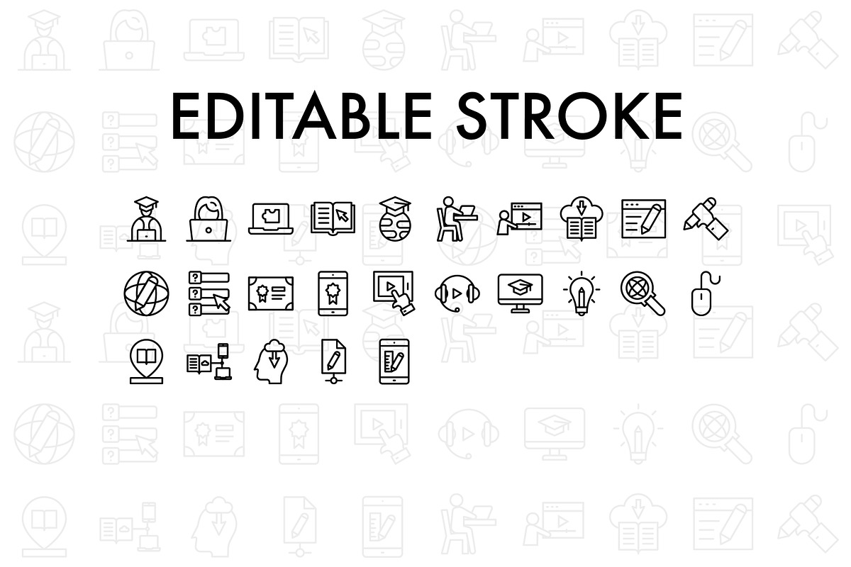 25 education line icon symbol, an Outline Icon by khalwa.studio (Photo 2 of 3)