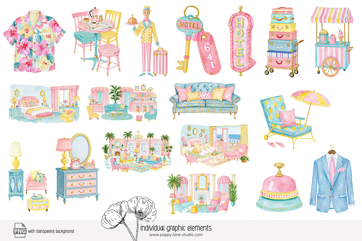 125 vintage holiday clip art, a Seasonal Illustration by Poppy Lane Studio (Photo 2 of 11)