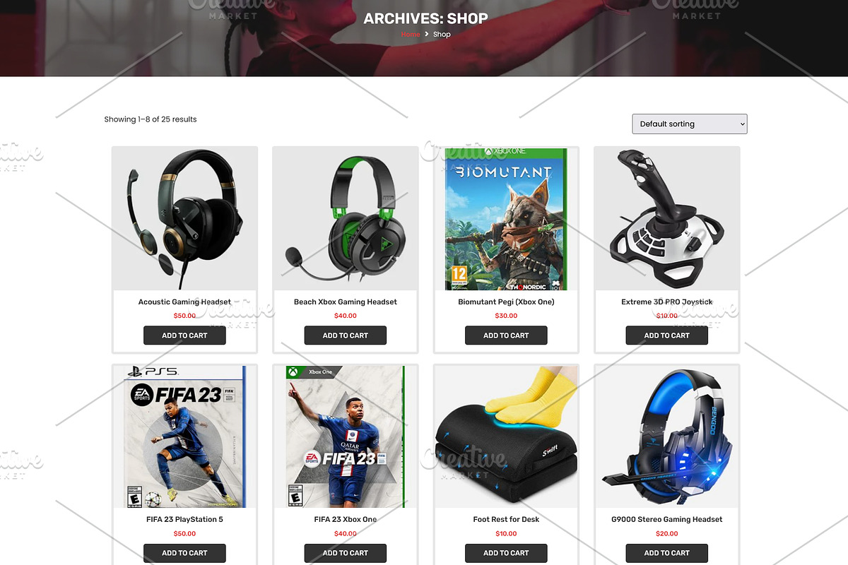Gaming Devices & Accessories Store, a WordPress Template by HasnainDEV (Photo 3 of 5)