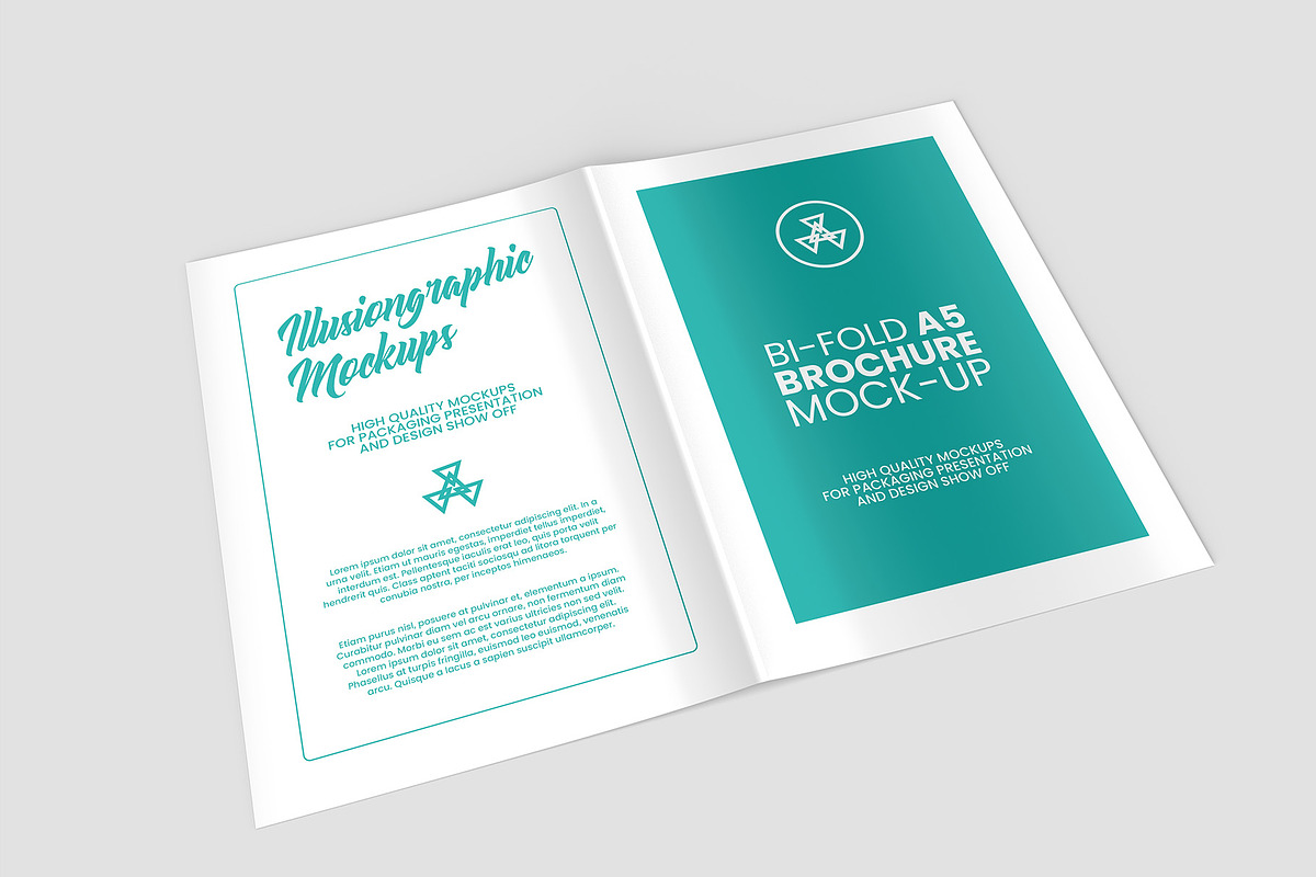 Bi-Fold A5 Brochure Mock-up, a Books & Magazine Mockup by Illusiongraphic (Photo 14 of 25)