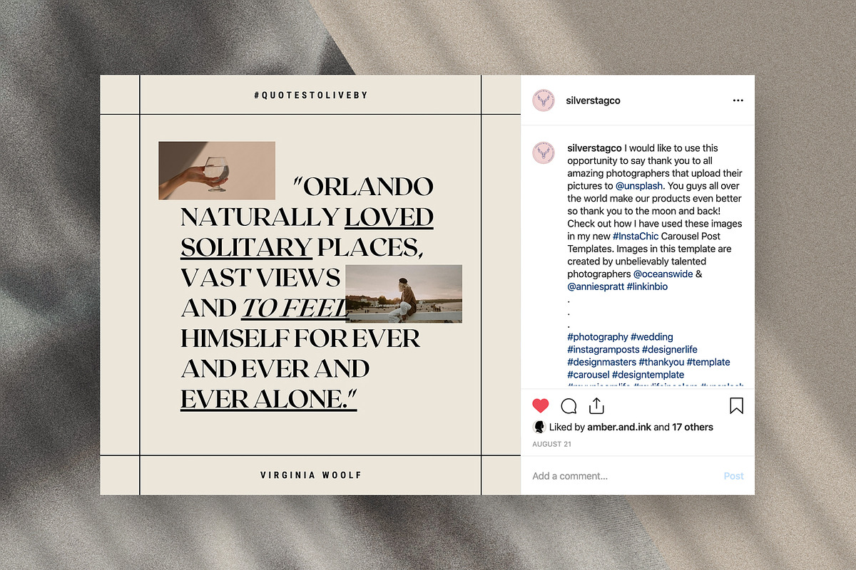 Canva Instagram Posts & Stories Pack, a Social Media Template by SilverStag Type Foundry (Photo 37 of 48)