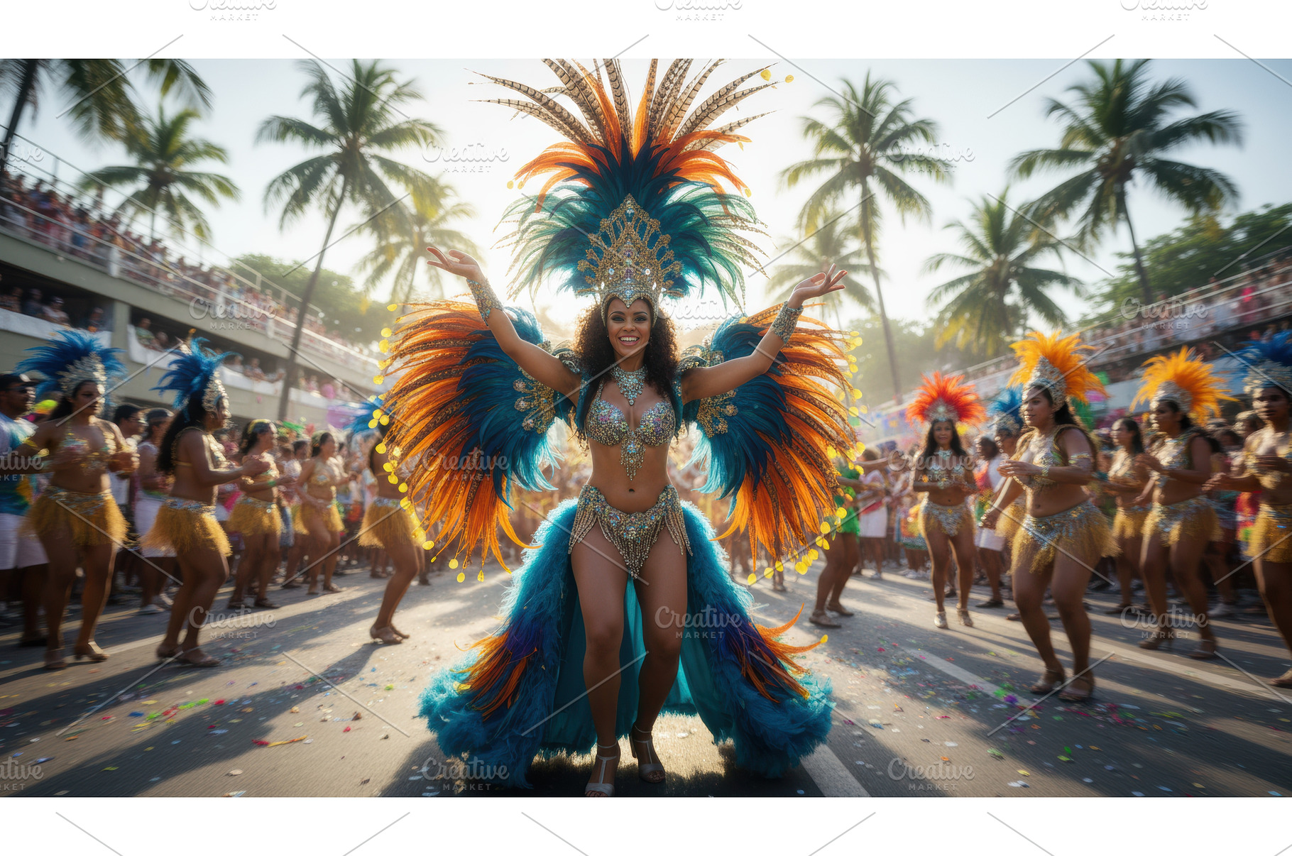 Vibrant samba dancer leading a, a Holiday Photo by Igor Tichonow