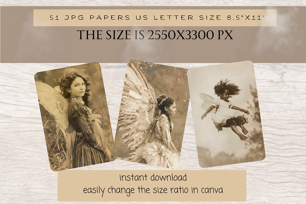 REALISTIC FAIRIES JUNK JOURNAL KIT, a Person Illustration by Daring Digies (Photo 6 of 7)