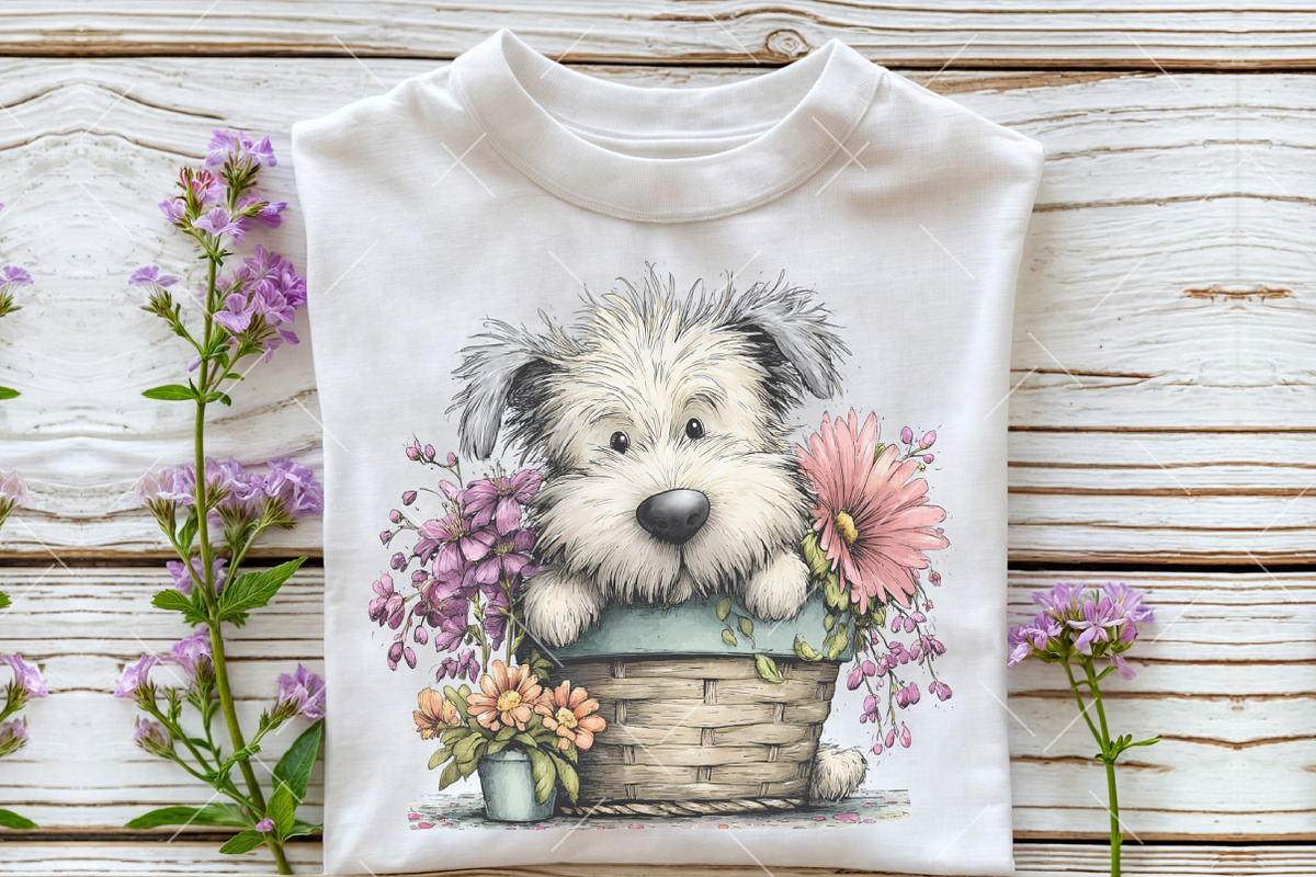Whimsical Spring Dog Clipart, an Illustration by OK Design (Photo 4 of 6)