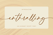 Enthralling | Elegant Script, a Script Font by Lemonthe (Thumbnail 1 of 7)