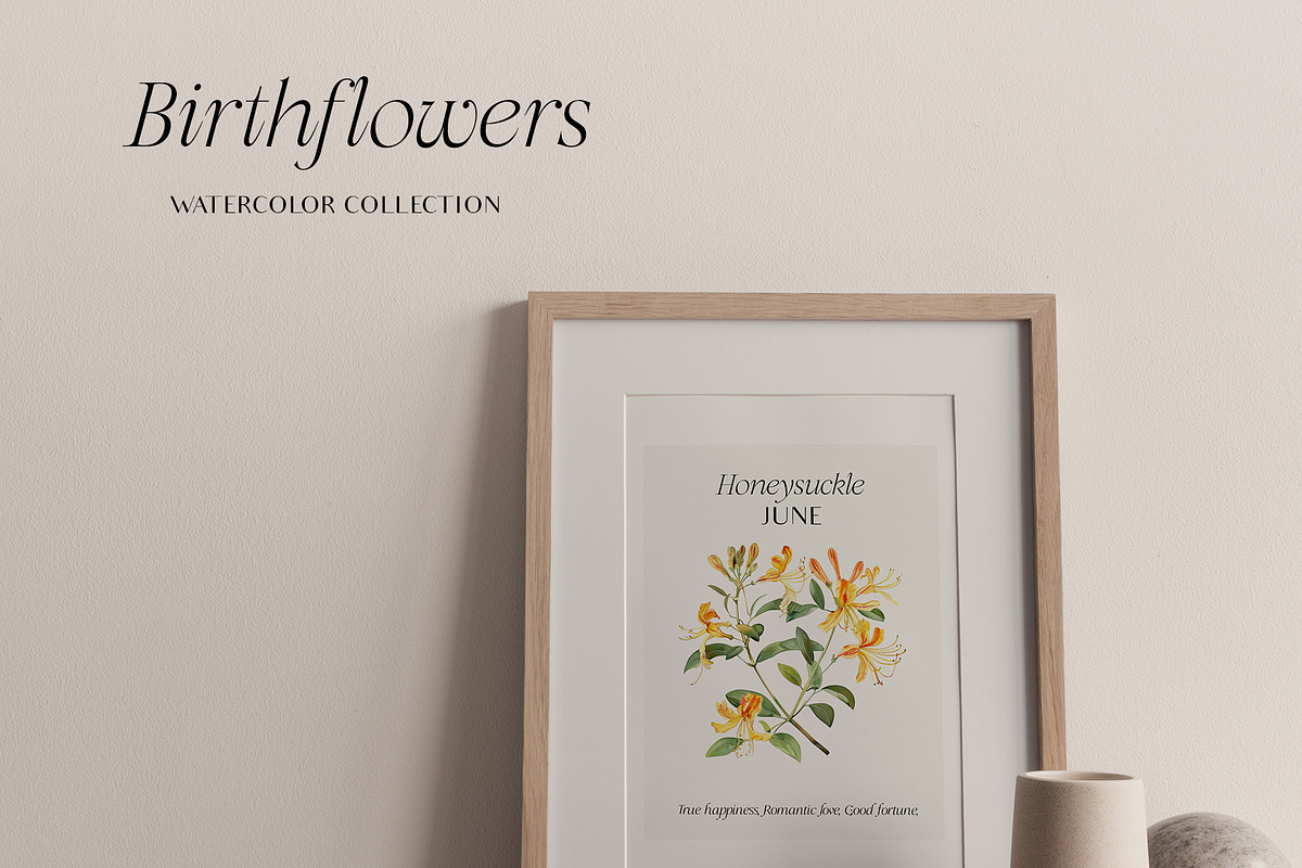 Watercolor Birthmonth florals Set, a Decorative Illustration by Grace Noboa Illustrations (Photo 6 of 10)
