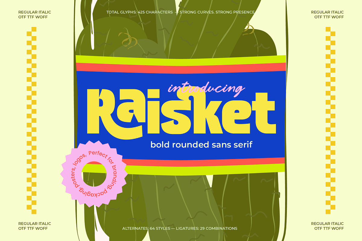 Raisket – Bold Rounded Sans Serif, a Sans Serif Font by timelesstype.co (Photo 1 of 15)