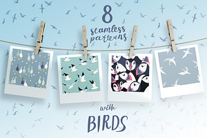 Seamless Patterns With Birds