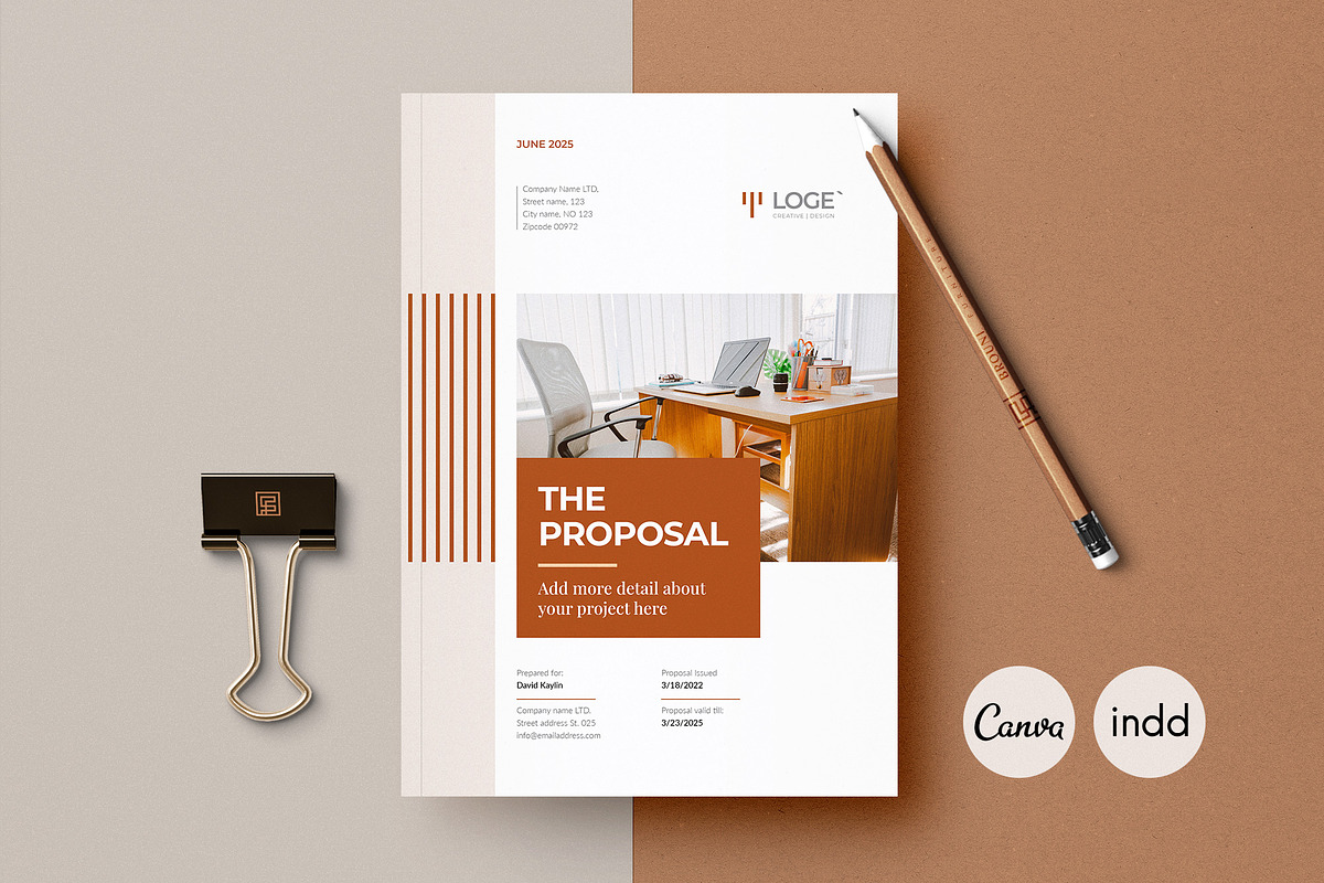 The Proposal | Canva, InDesign, a Brochure Template by BrochuresFactory (Photo 1 of 11)