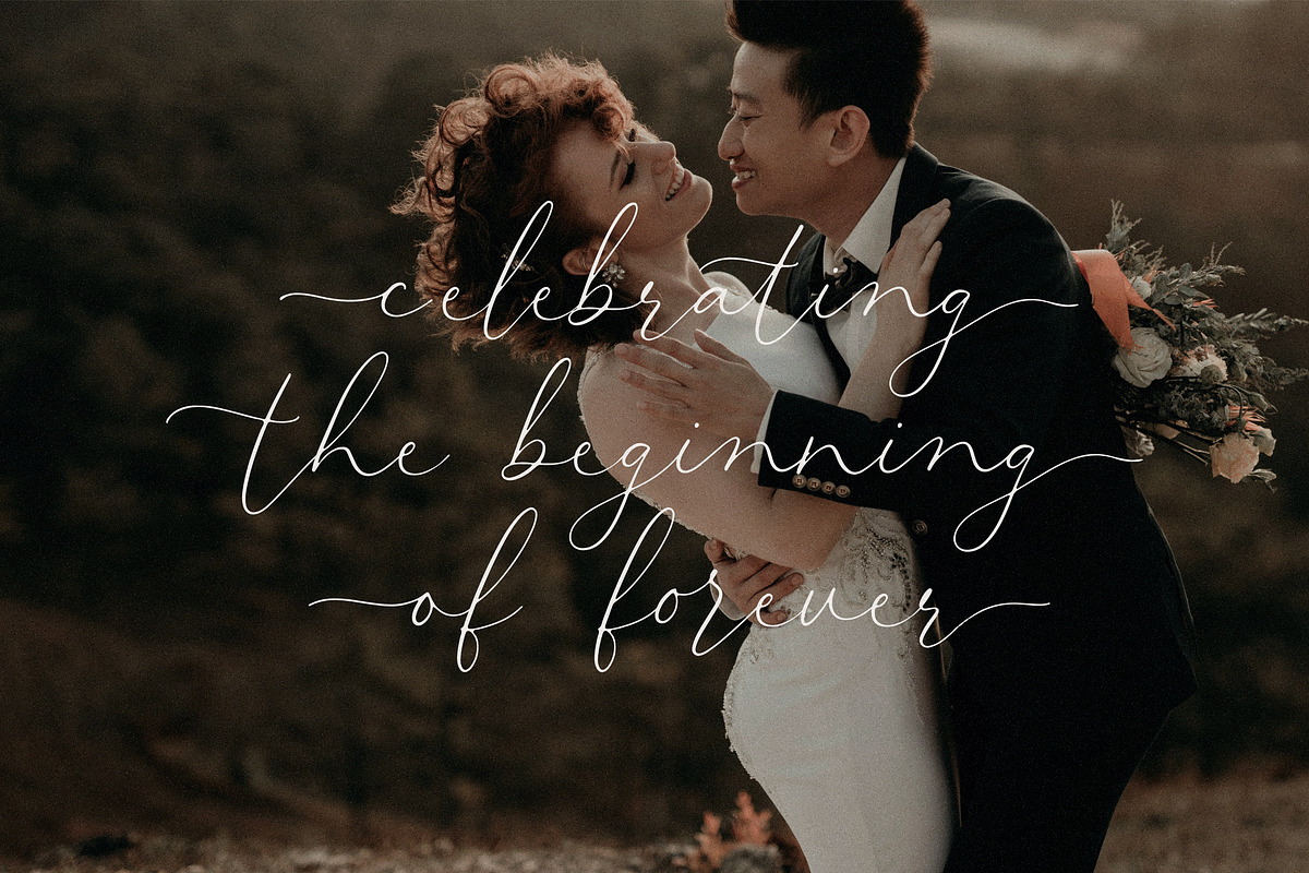 Bridals Romantican - Handwritten, a Handwritten Font by Runsell Studio (Photo 4 of 6)