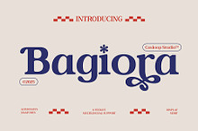 Bagiora - Chunky Foodie Serif Font