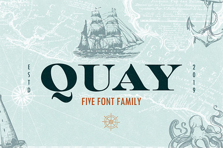 Quay Font Bundle & Bonus Logos