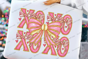 Coquette Valentines XOXO PNG, an Illustration by Libby Wishes