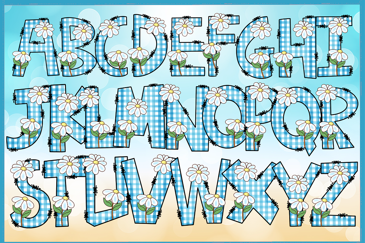 Daisytriplets-PNG fonts, a Symbol Font by It me digital art (Photo 4 of 10)