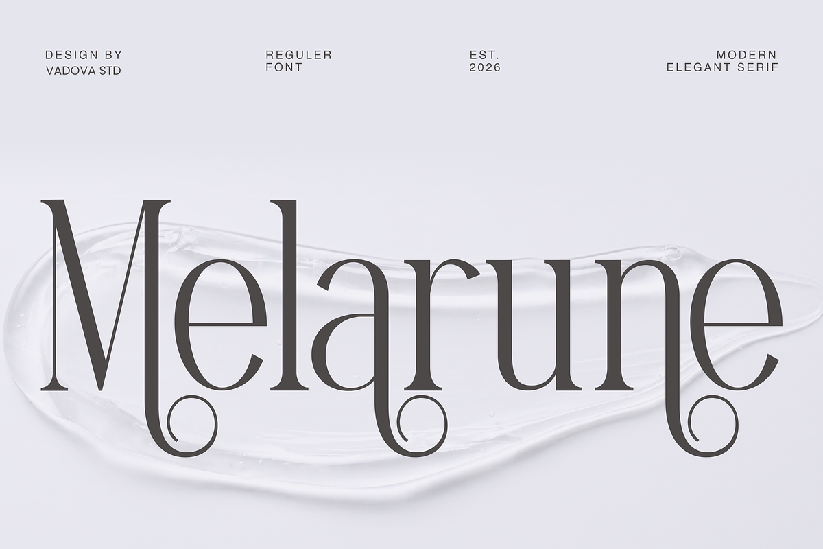 Melarune Modern Elegant Serif Font, a Serif Font by Vadovastd (Photo 1 of 10)