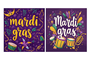 Mardi gras posters. Mardigras, an Object Illustration by Stock-Smart-Start