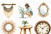 Home Decor Clipart Bundle, an Illustration by Craft Nest (Thumbnail 3 of 6)