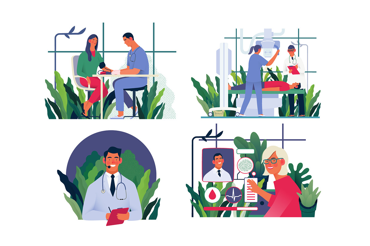 Part 1 Medical website illustrations, a Healthcare Illustration by Grivina's shop (Photo 7 of 37)