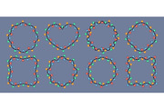 Garlands of Christmas lights frames, a Decorative Illustration by Yayasya (Thumbnail 1 of 3)